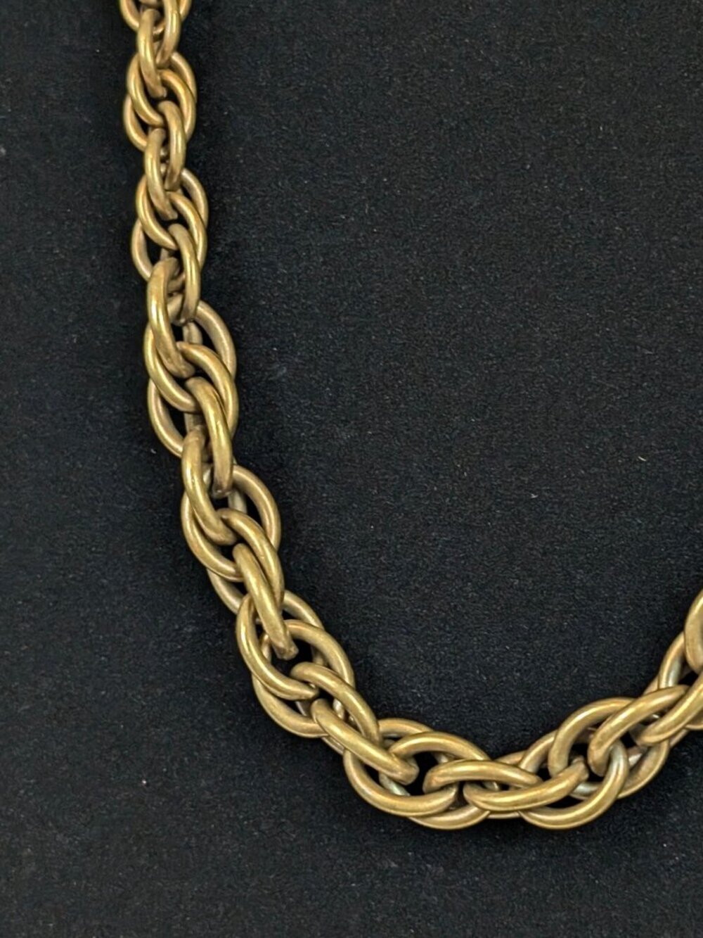 Vintage Distressed Graduated Rope Chain Infinity Necklace - Picture 3 of 5